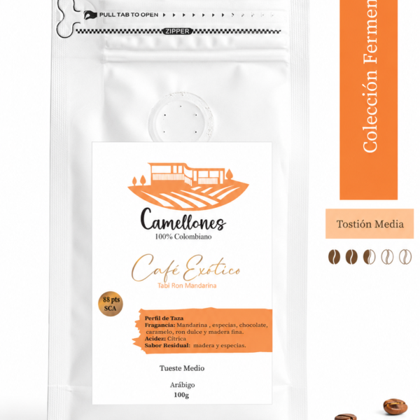 Café Exótico, Tabí Mandarina Ron Molido de 100g
