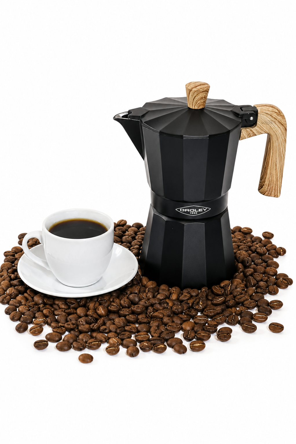 Cafetera Italiana Negra Oroley 1 Taza