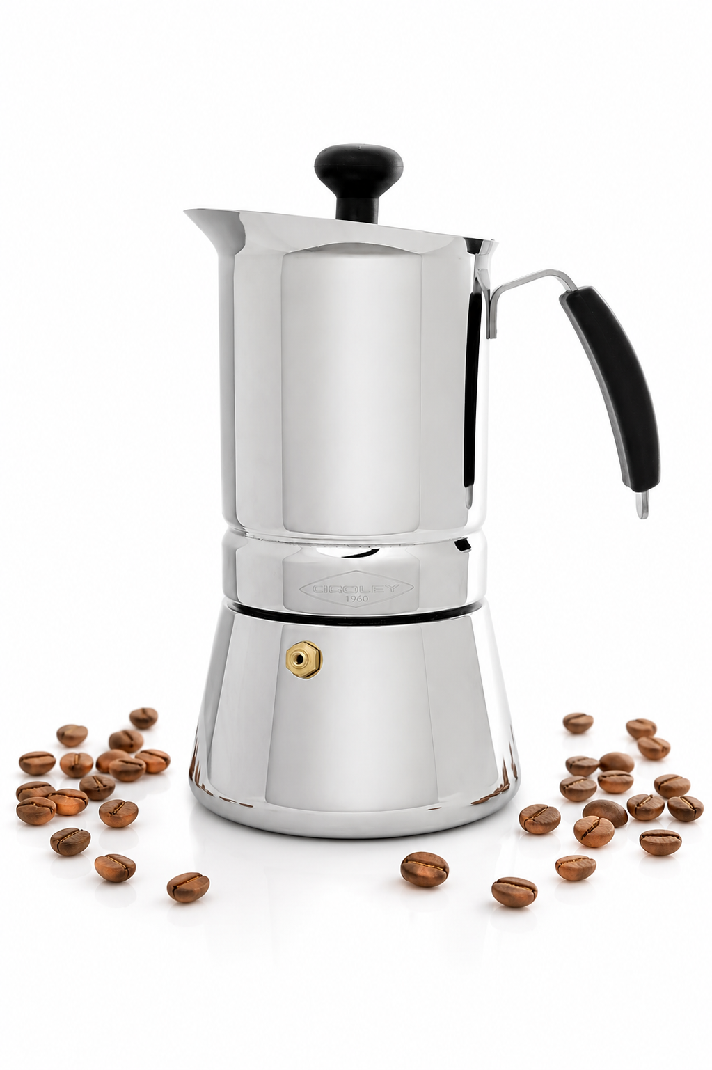 Cafetera Italiana Arges Acero 2 Tazas