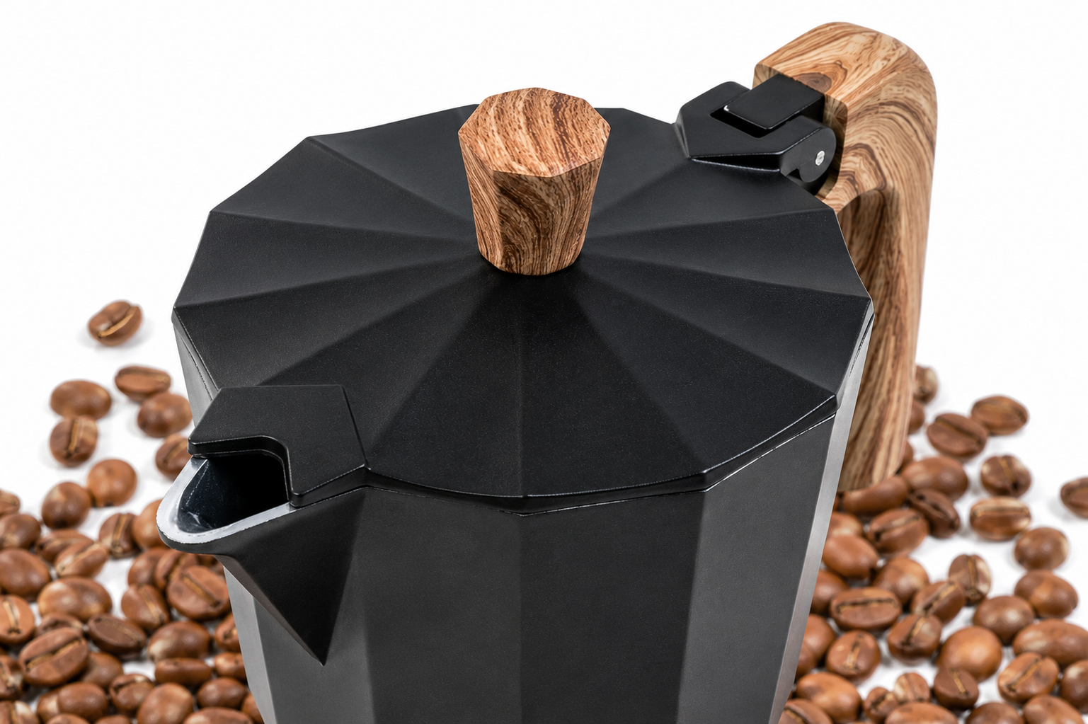 Cafetera Italiana Negra Oroley 1 Taza - Imagen 3