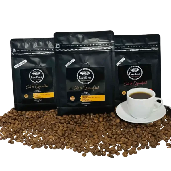 Set de café molido Camellones de especialidad: descafeinado y espresso