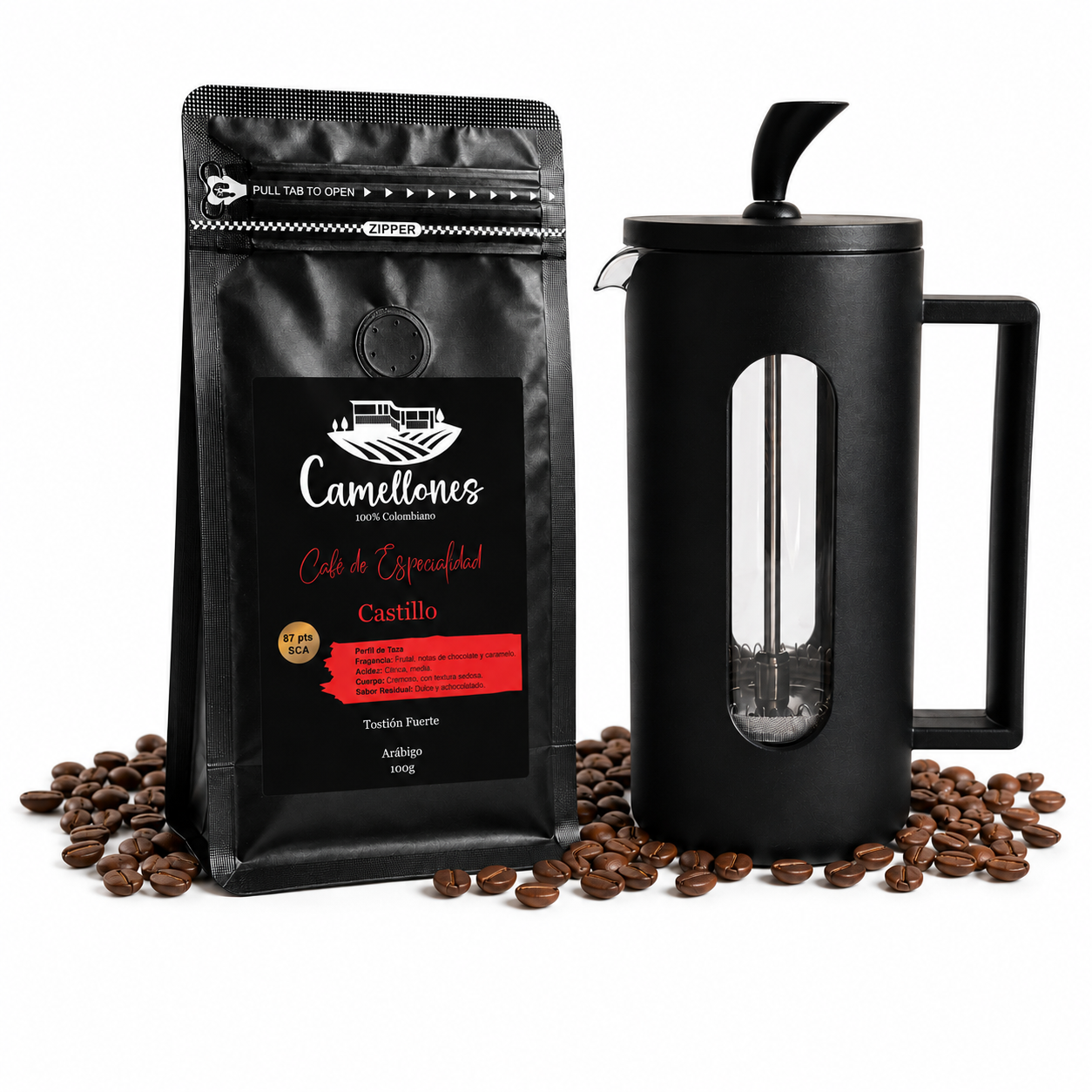 Pack Prensa & Café Castillo de 100g