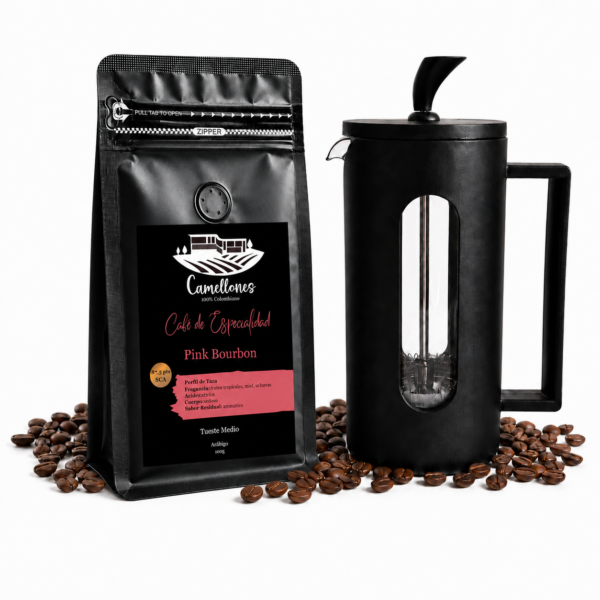 Pack Prensa & Café Pink Bourbon de 100g