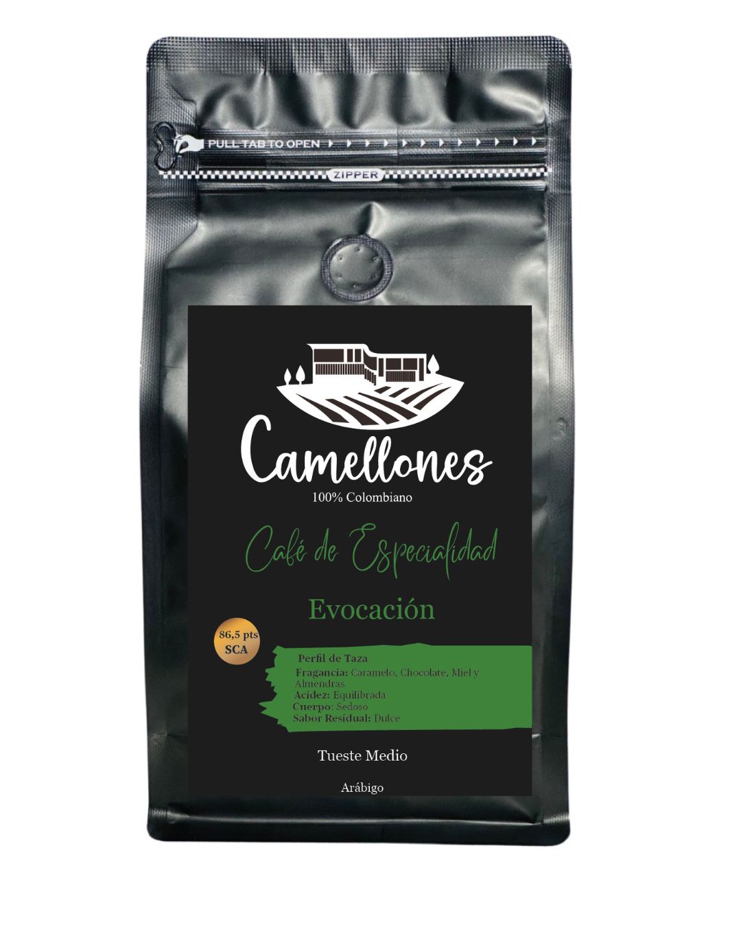 Café Evocación en Grano, Tostión Media de 500g