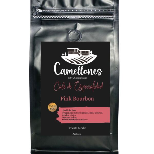 Café Pink Bourbon Grano, Tostión Media de 500g