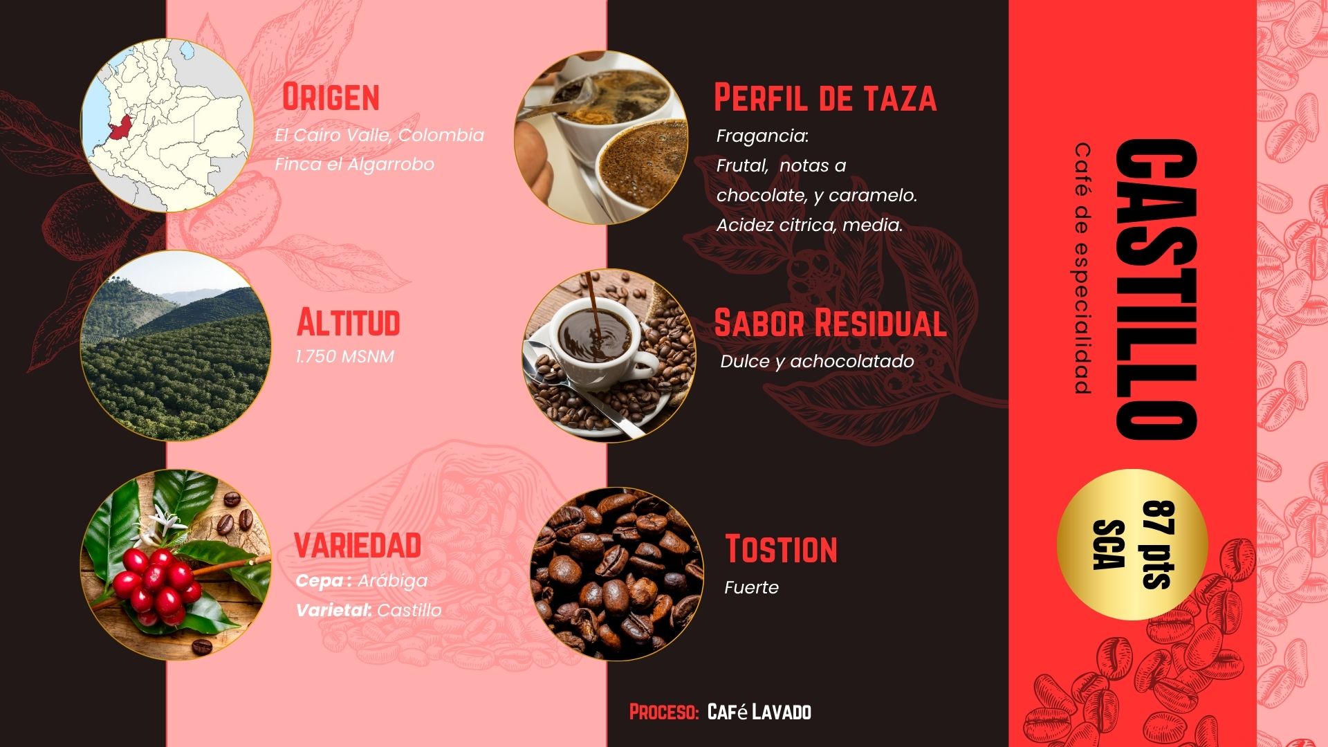 Café Castillo Grano, Tostión Alta de 250g - Imagen 2