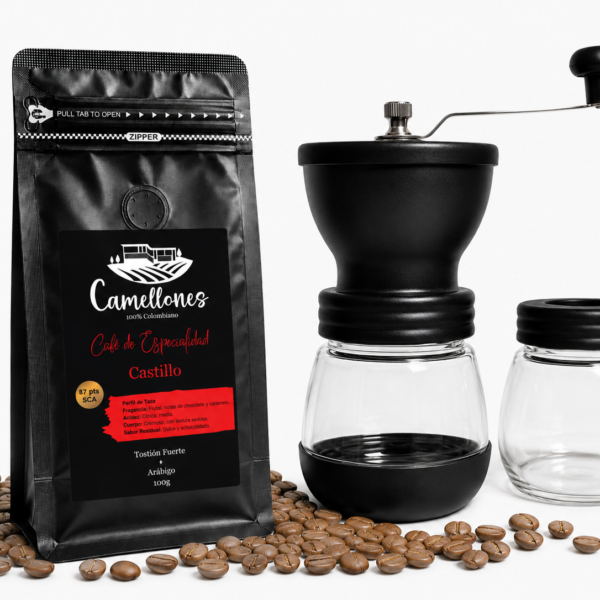 Pack Café Castillo en Grano de 100g + Molino Manual