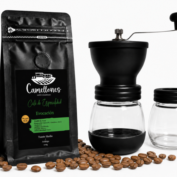 Pack  Café Evocación en Grano de 100g + Molino Manual