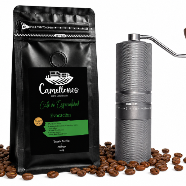 Molino Profesional en Acero Inoxidable + Café Castillo en Grano de 100g