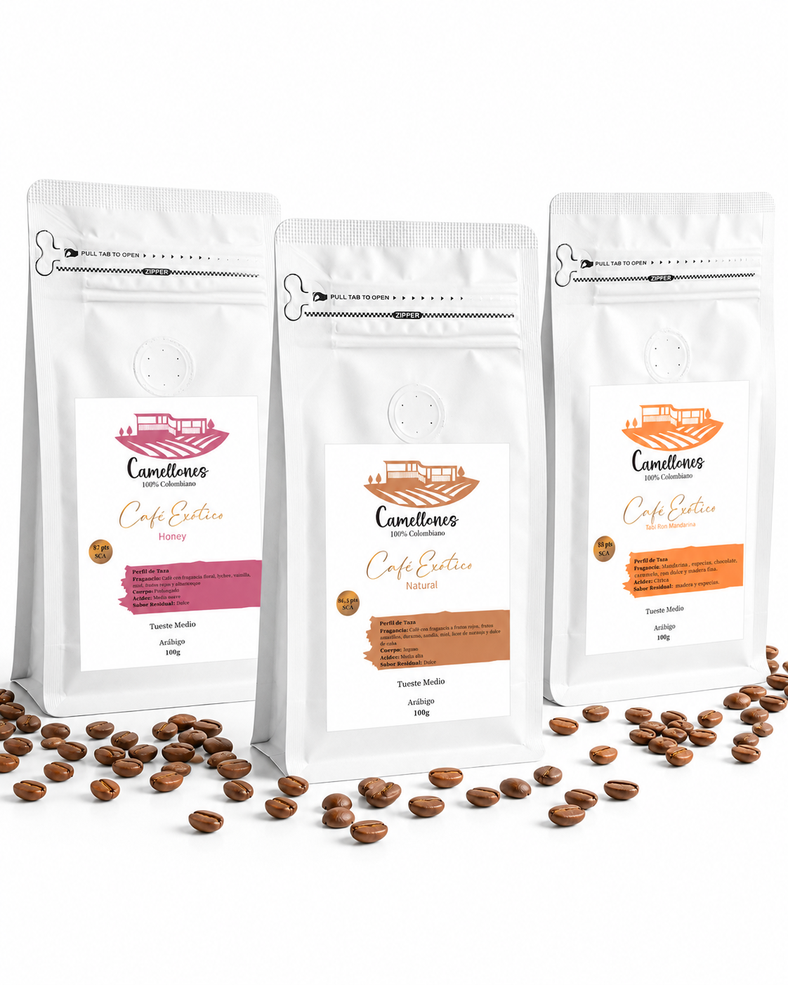 Pack Exóticos en Grano de 100g