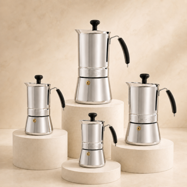 Cafetera Italiana Arges Acero
