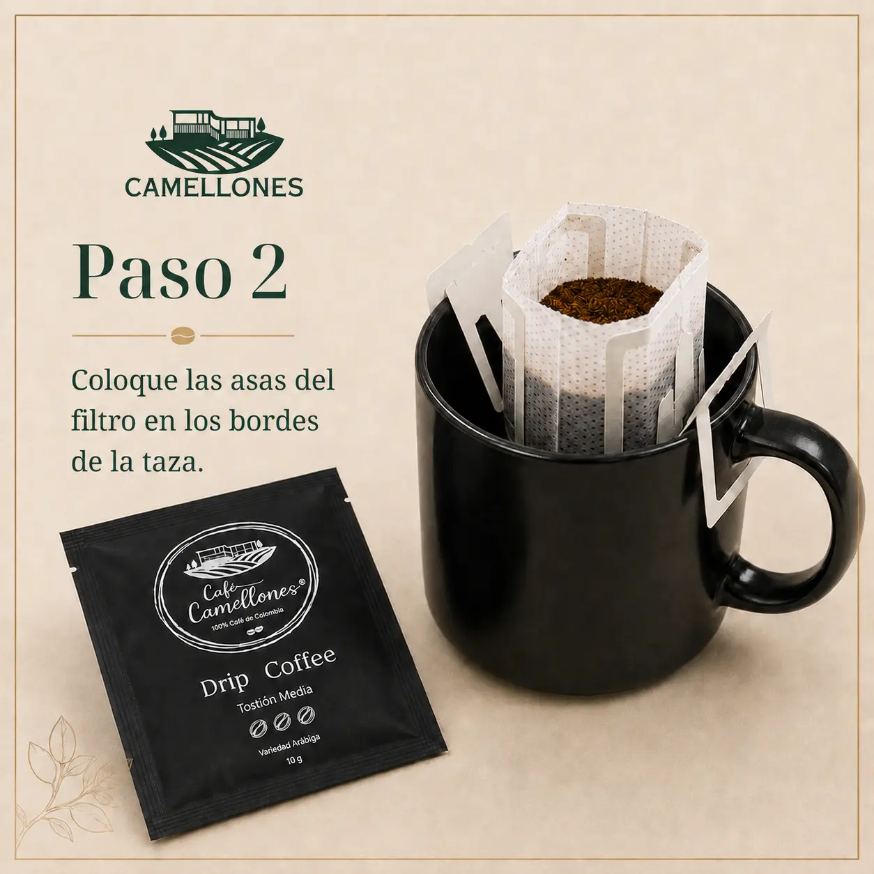 Drip Coffee Café Camellones – 10 unidades - Imagen 5