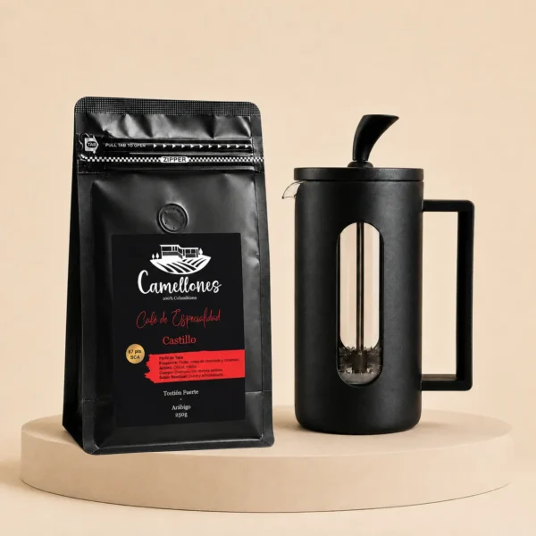 Pack Prensa Francesa Negra + Café